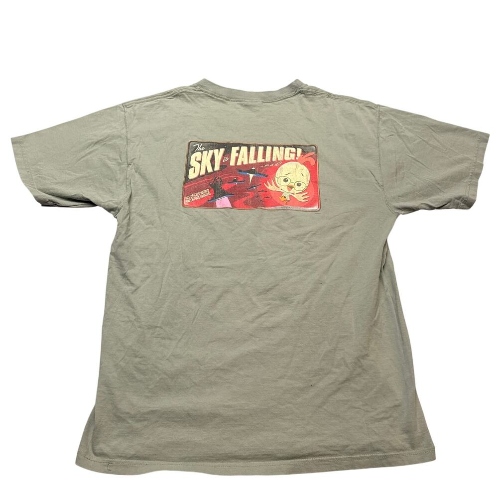 Disney Chicken Little Animation Cast Crew Sky Falling T Shirt Large Vintage Y2K